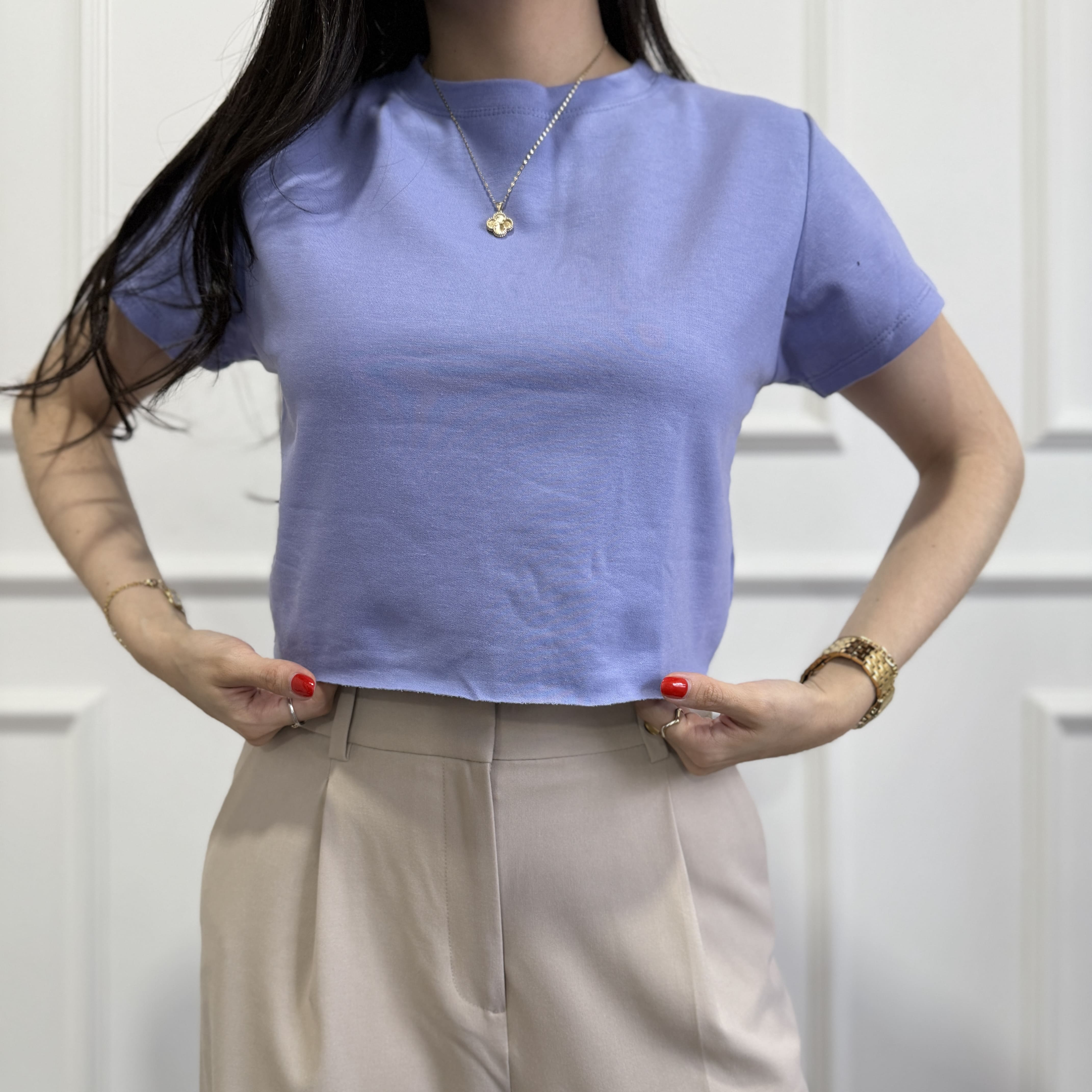 Camiseta corta burda