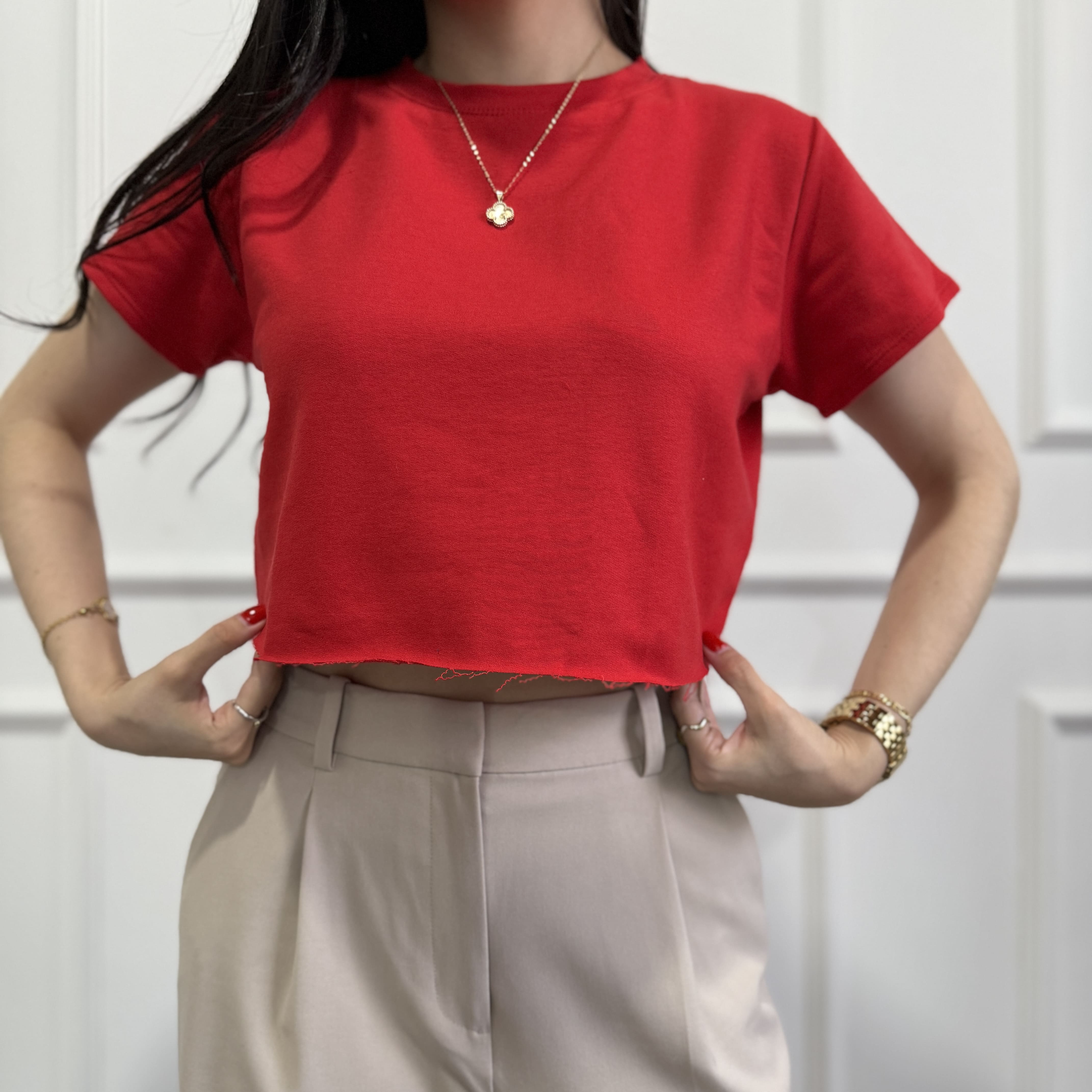 Camiseta corta burda