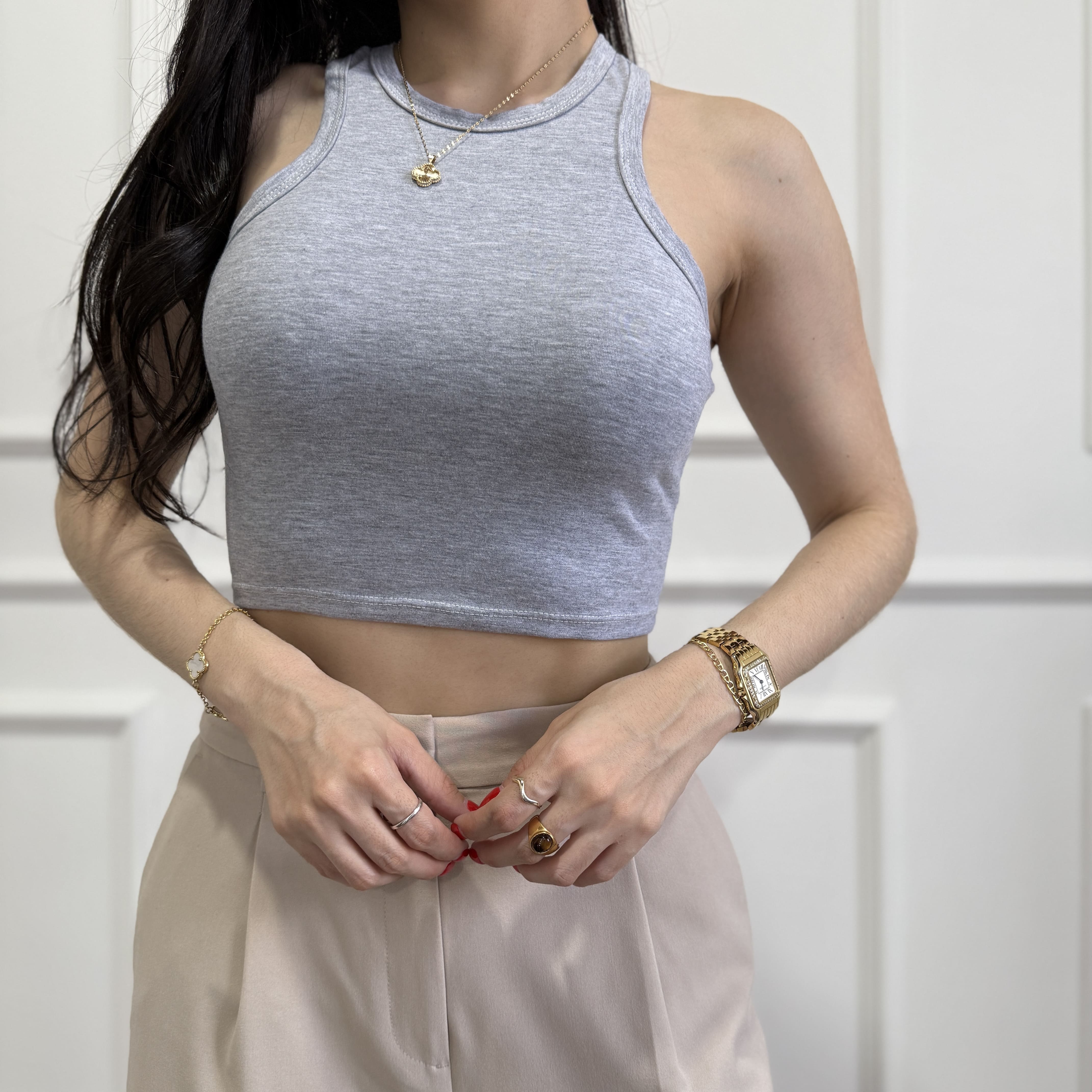 Crop top algodón