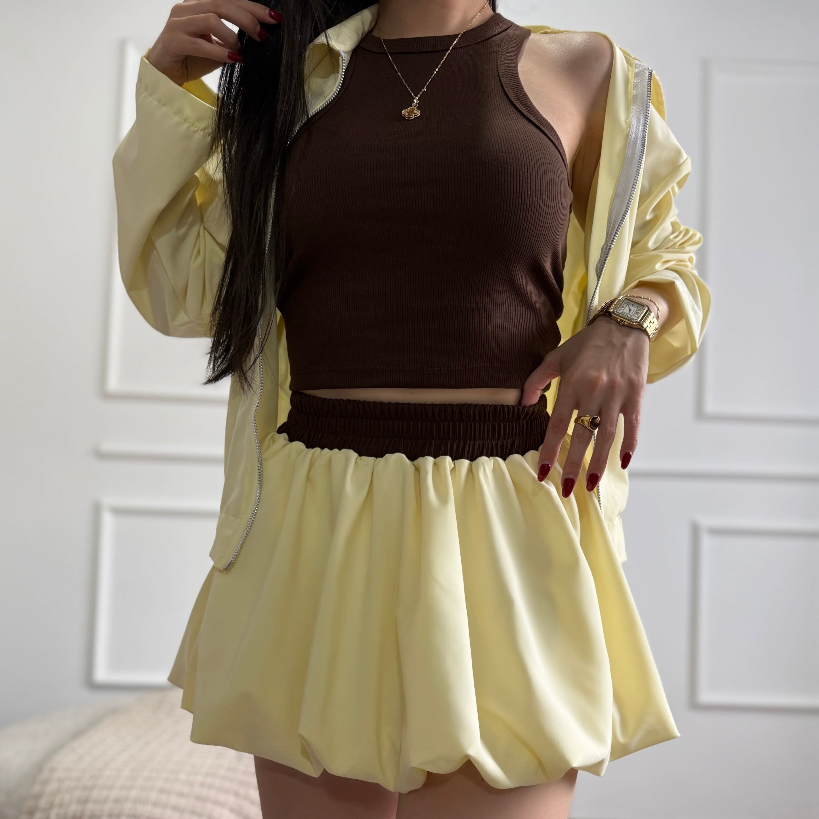 Trío falda globo