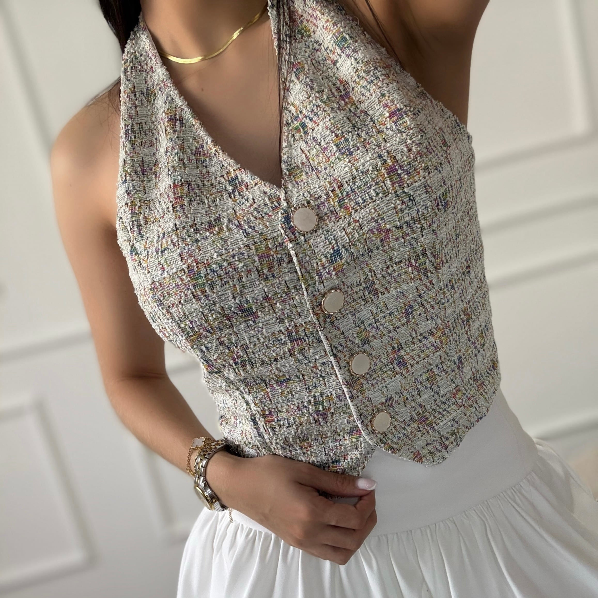 Chaleco tweed