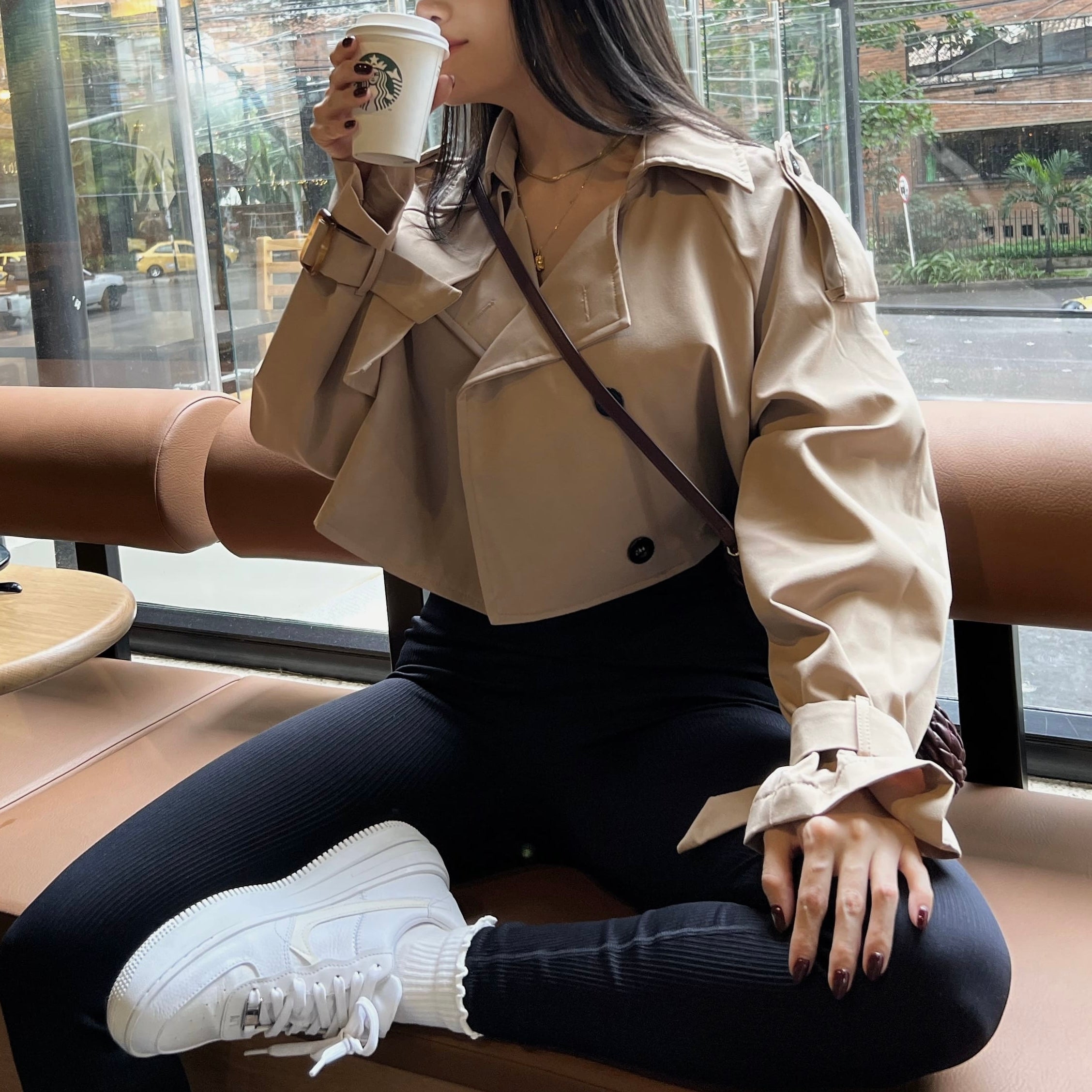 Gabardina corta